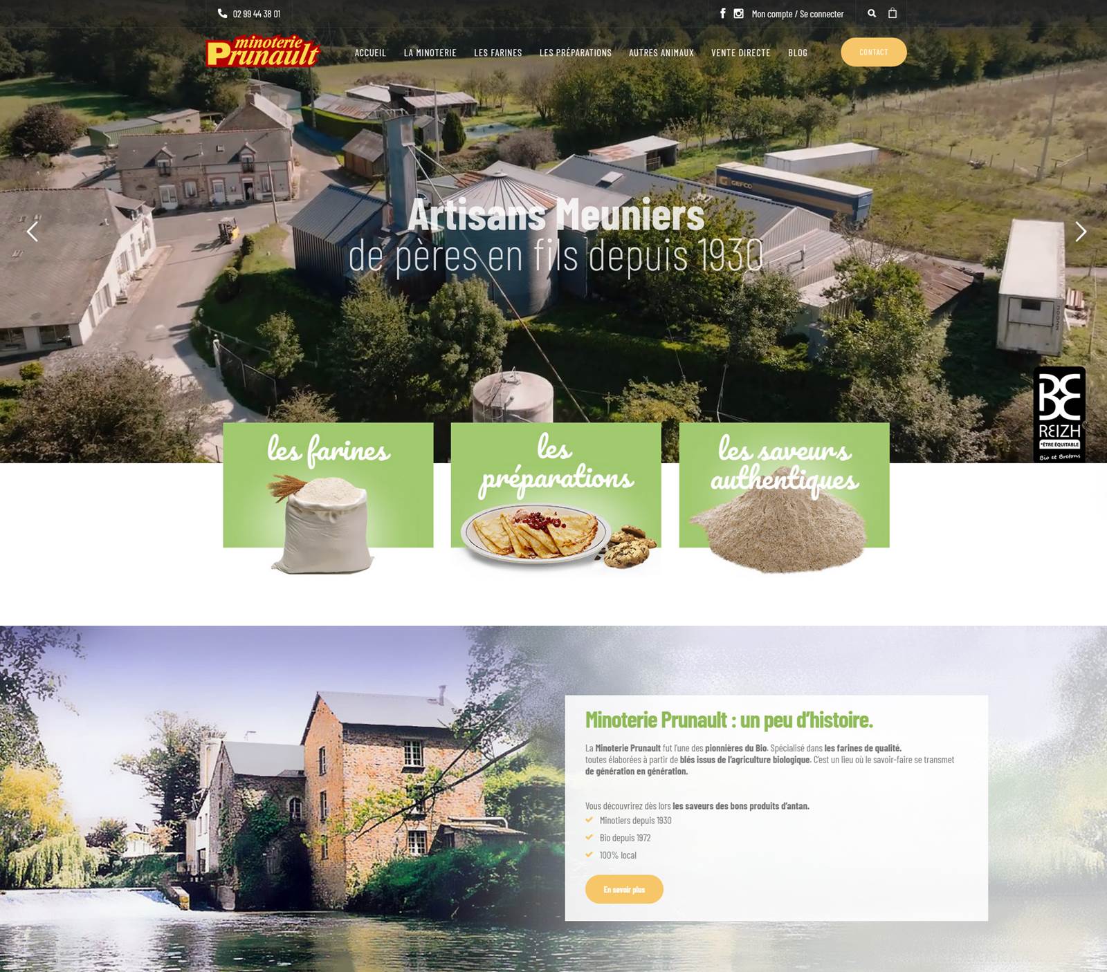 site e-commerce Minoterie Prunault