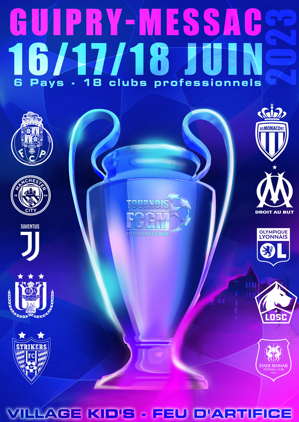 Affiche Tournoi FCGM champions League Guipry Messac 2023