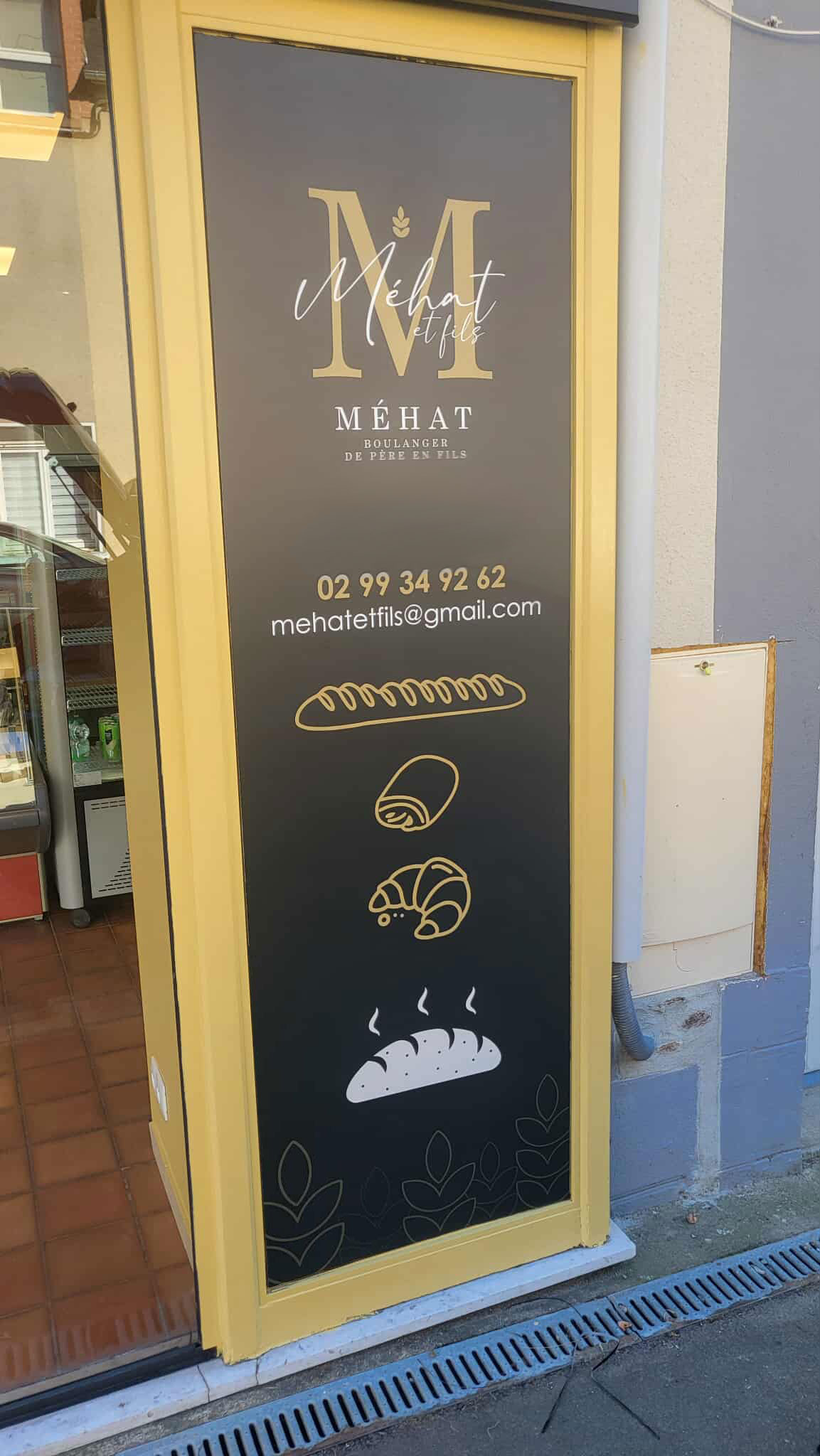 Autocollant enseigne Boulangerie Rennes
