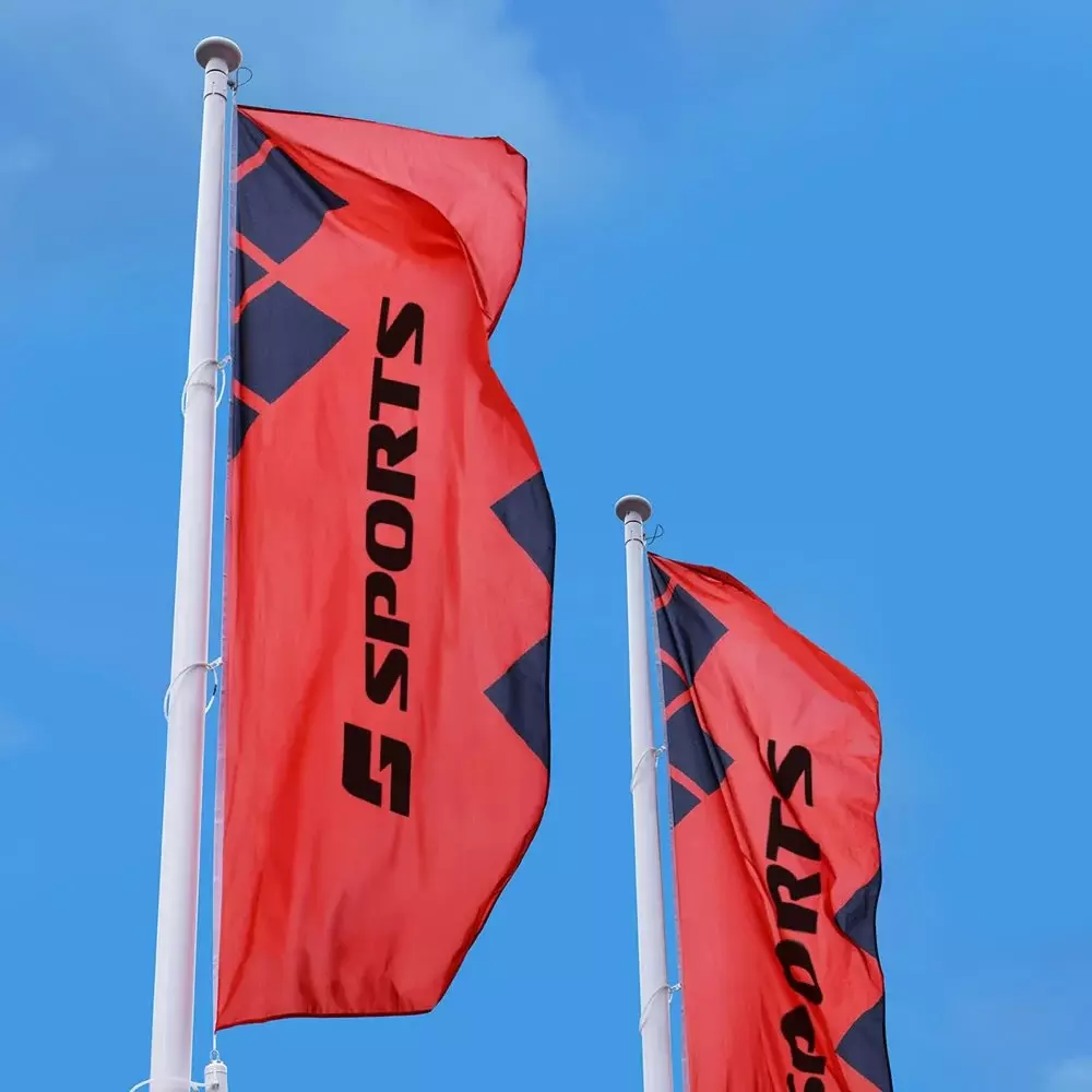 Drapeau publicitaire personnalisé visuel 1
