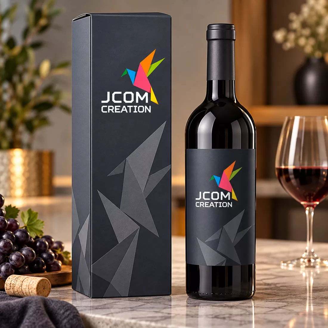 Emballage bouteille de vin personnalisé